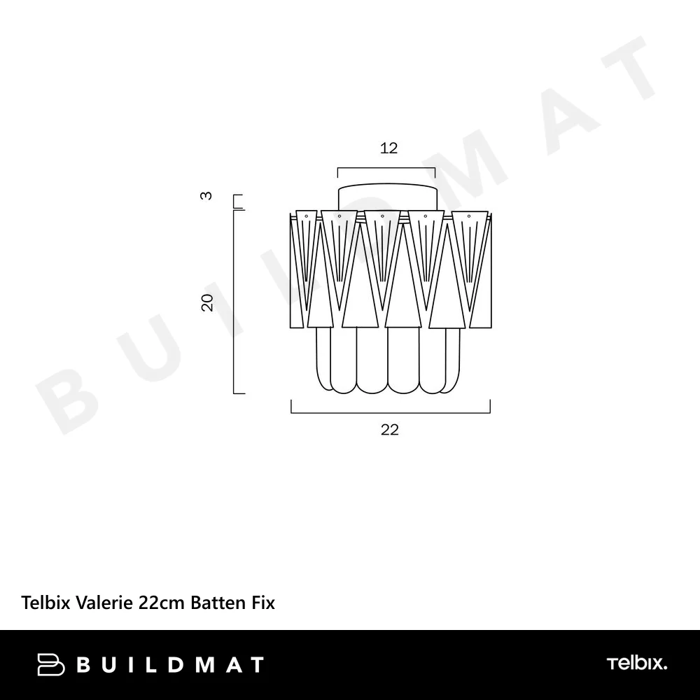 Telbix Valerie 22cm Batten Fix Chrome - Image 4