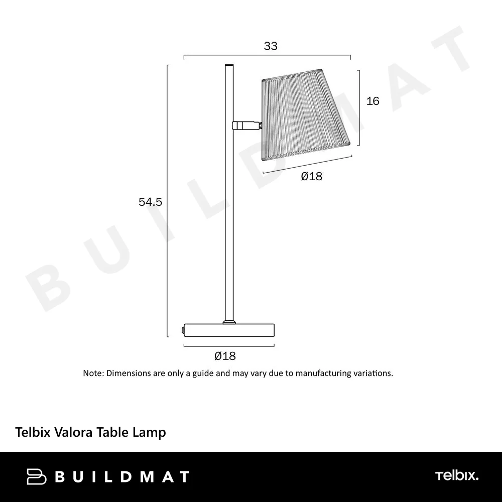 Telbix Valora Table Lamp Black - Image 6
