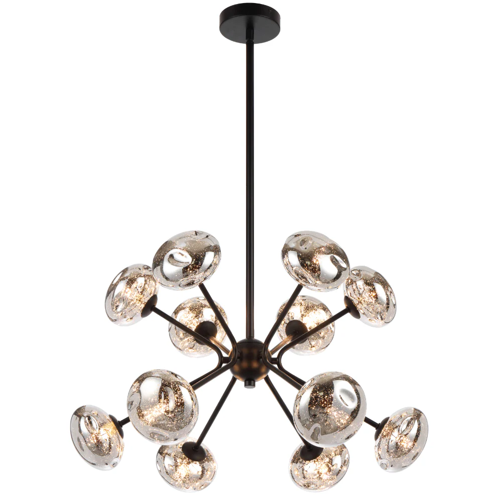 Telbix Varlin 12 Light Pendant Black - Image 4
