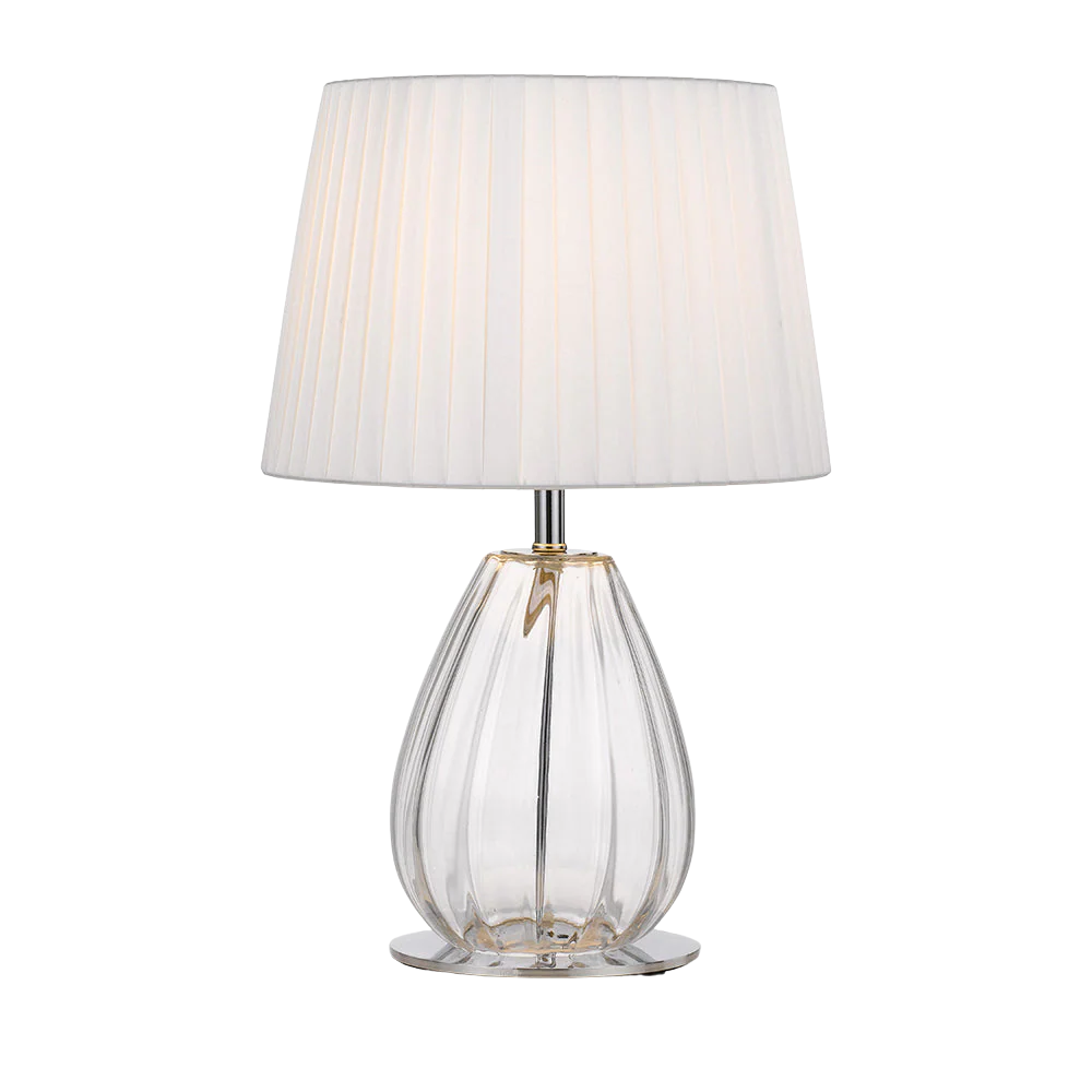 Telbix Veana Table Lamp Clear Ivory