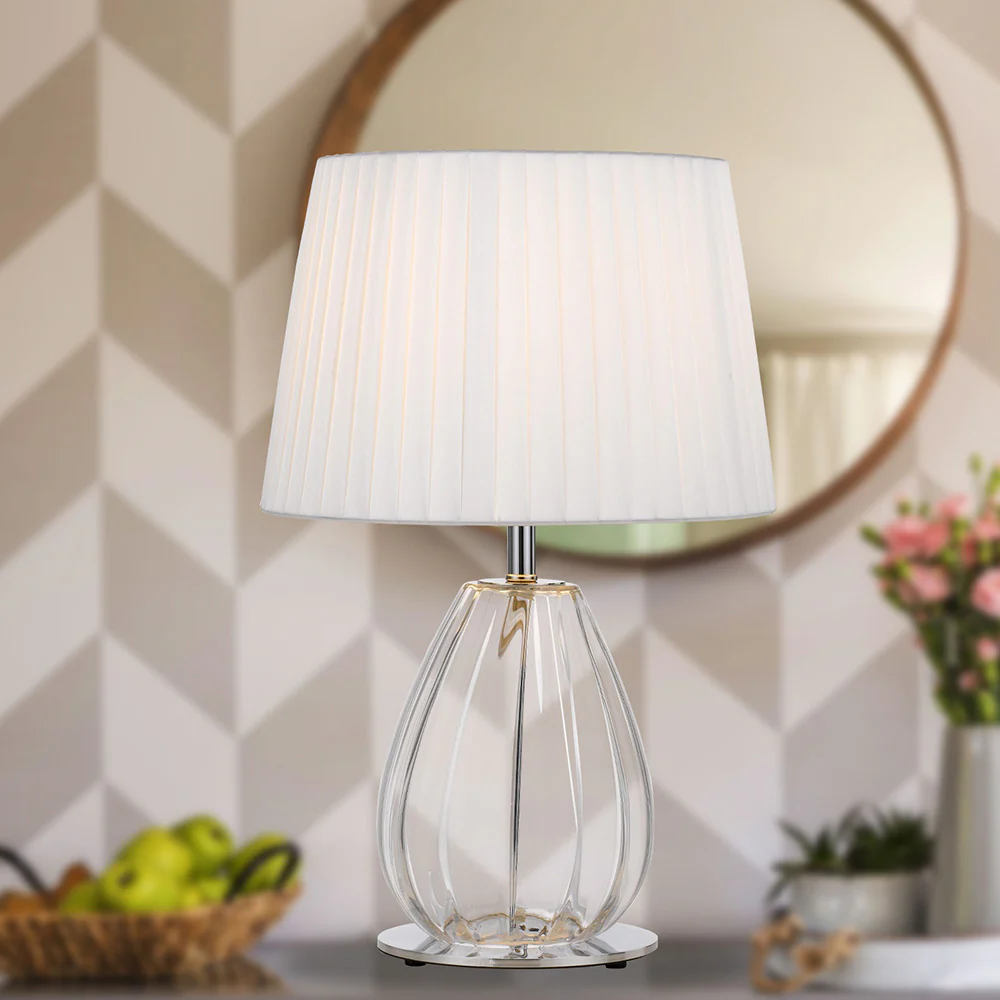 Telbix Veana Table Lamp Clear Ivory - Image 2