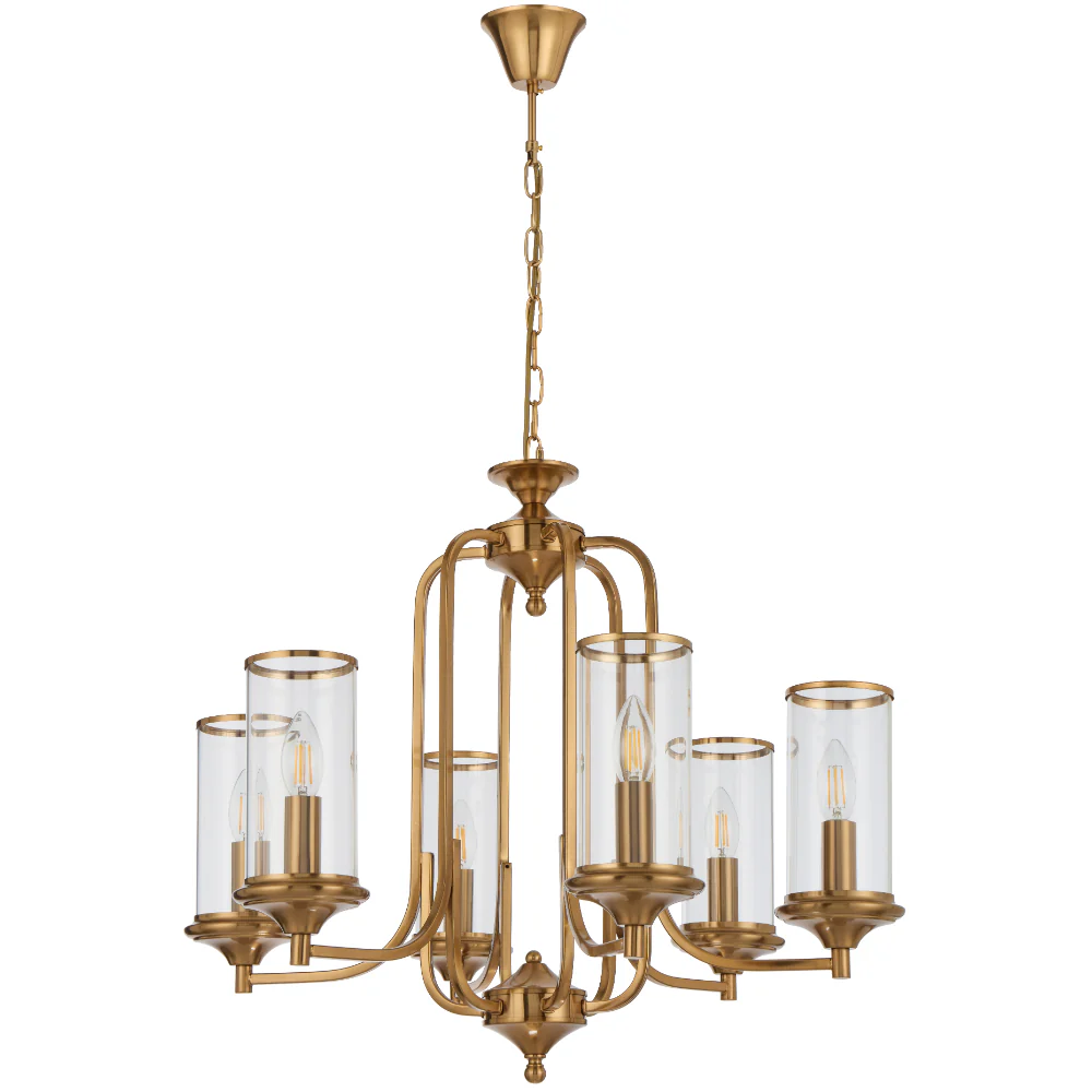 Telbix Velden 6 Light Pendant Copper - Image 2