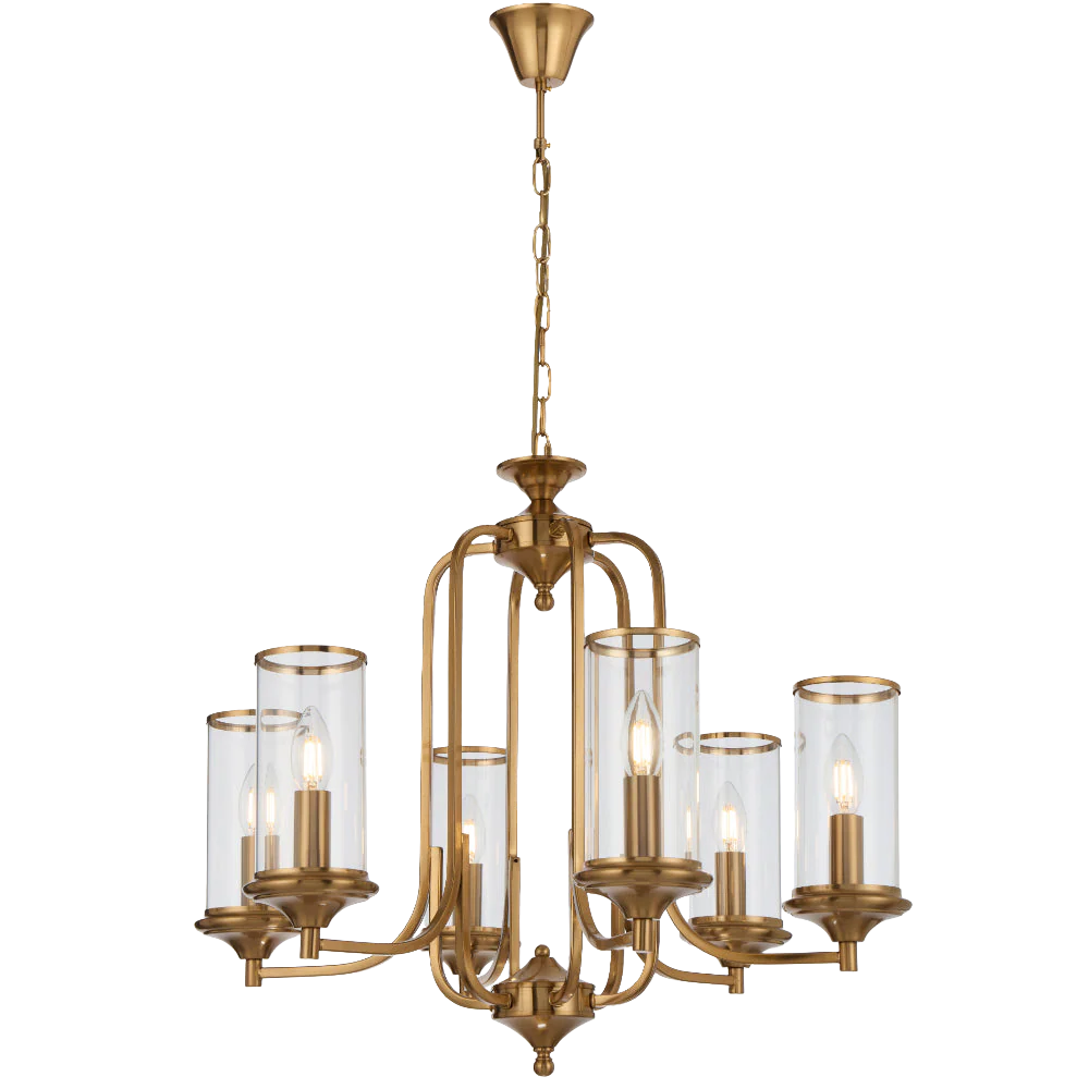Telbix Velden 6 Light Pendant Copper - Image 3