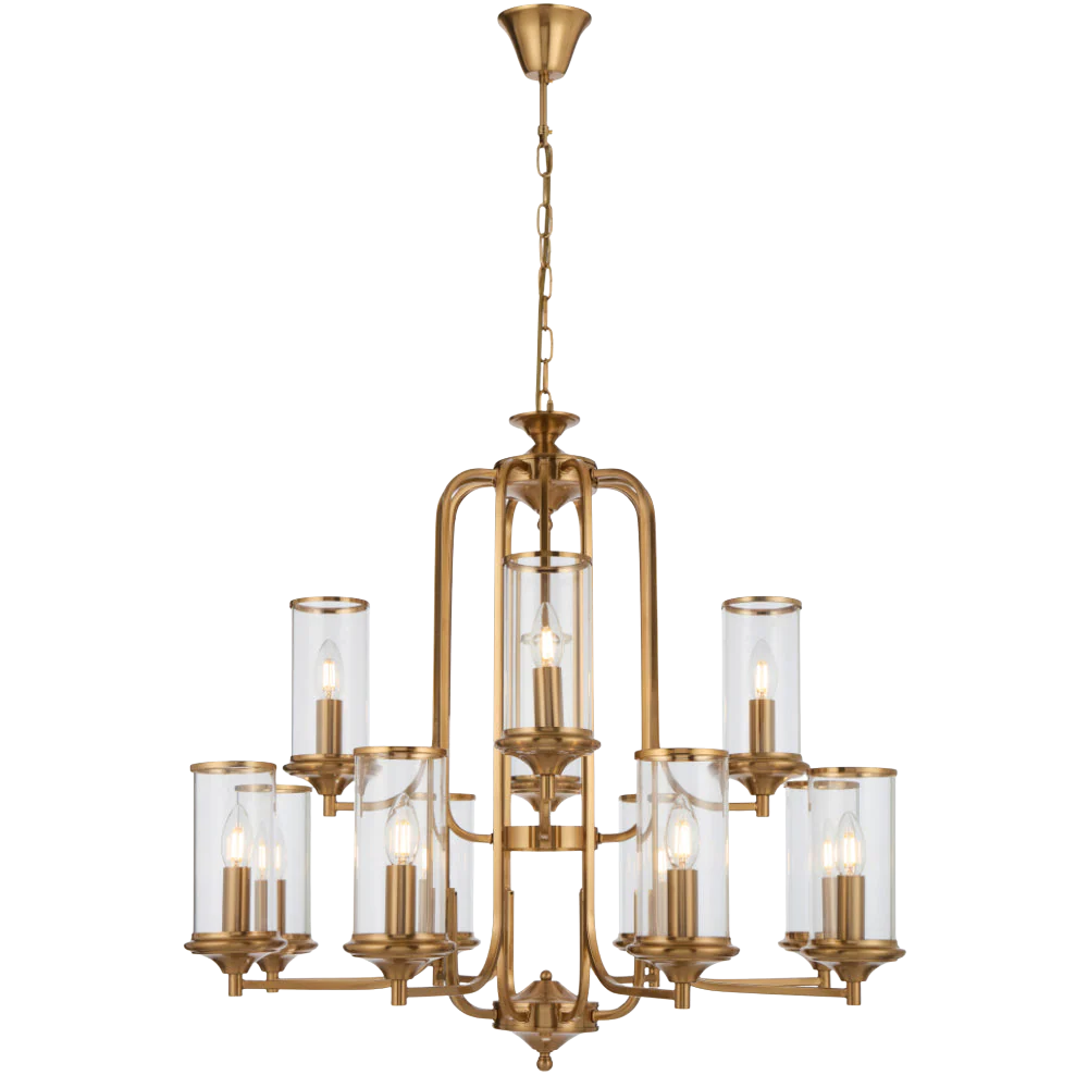 Telbix Velden 8 Plus 4 Light Pendant Copper