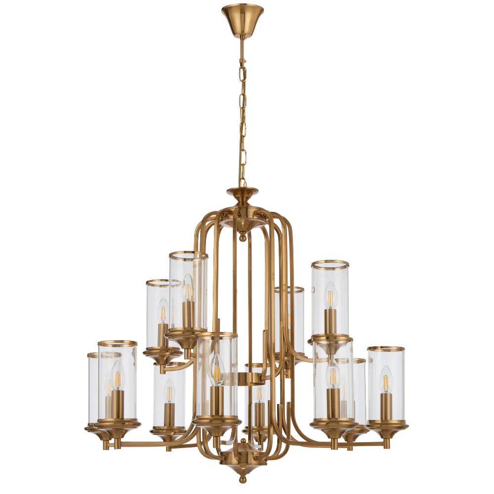 Telbix Velden 8 Plus 4 Light Pendant Copper - Image 4