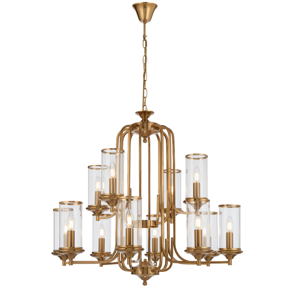 Telbix Velden 8 Plus 4 Light Pendant Copper - Image 5