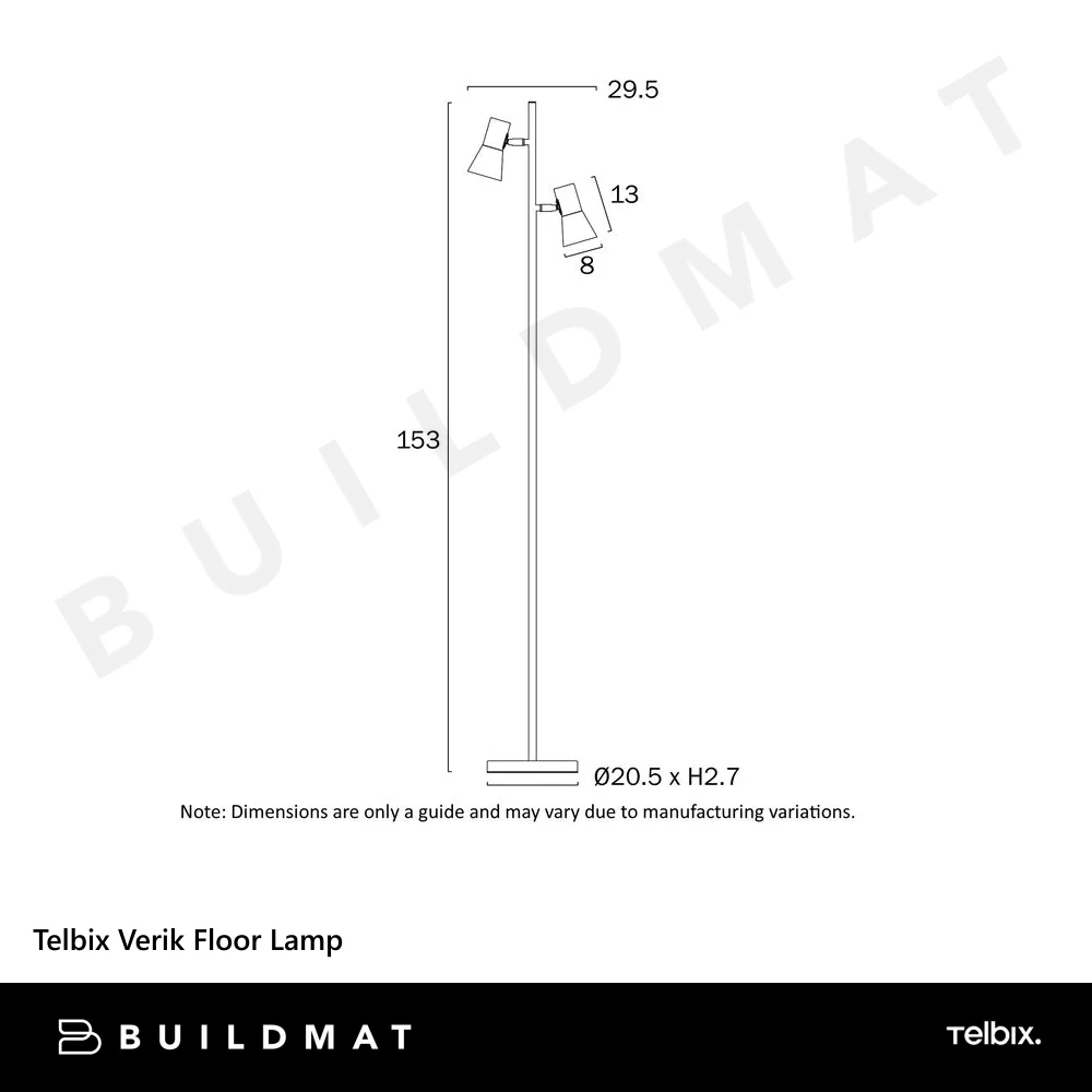 Telbix Verik Floor Lamp Black - Image 5