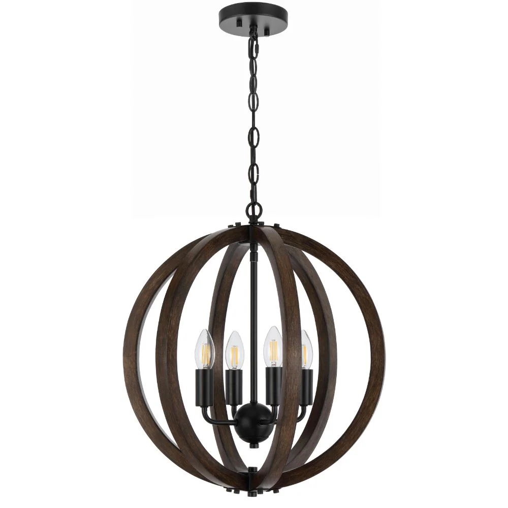 Telbix Vestal 4 Light Pendant Black - Image 5