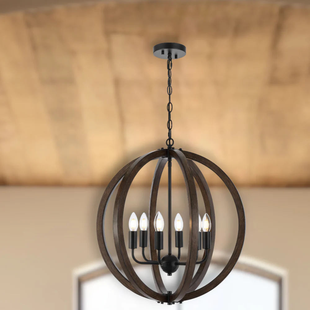 Telbix Vestal 6 Light Pendant Black - Image 2