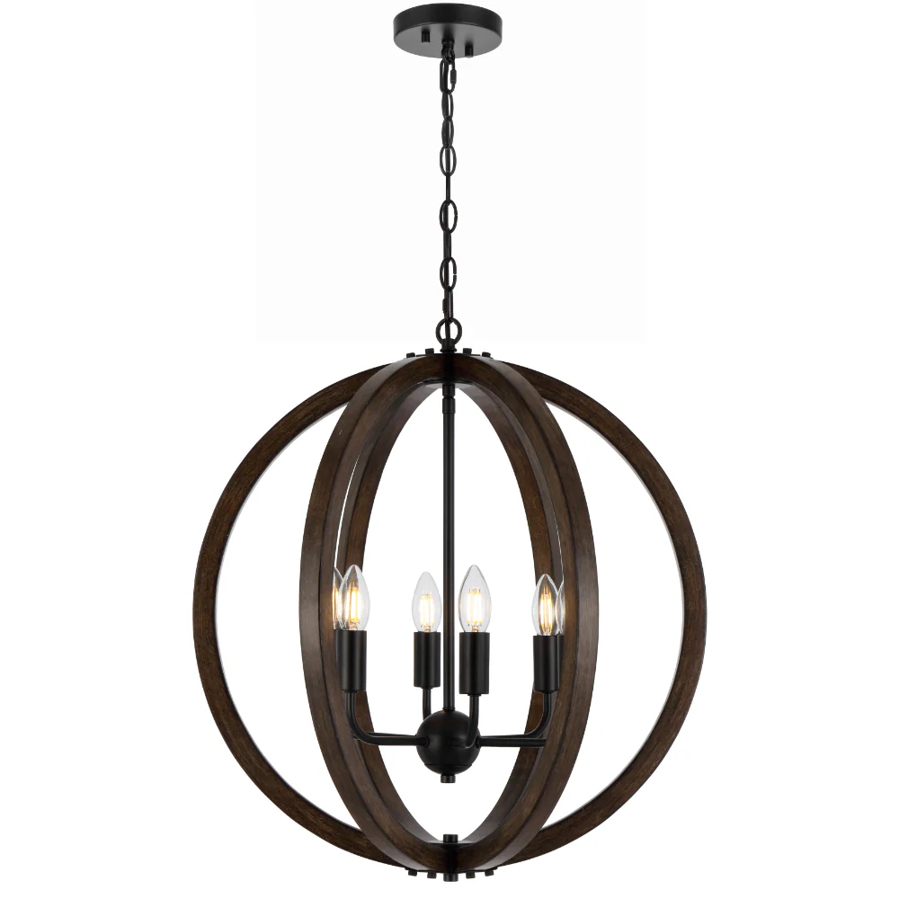 Telbix Vestal 6 Light Pendant Black - Image 4