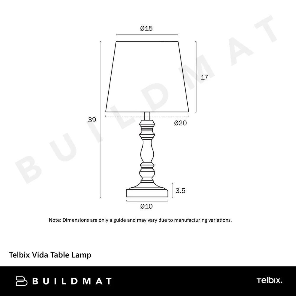 Telbix Vida Table Lamp Nickel - Image 5