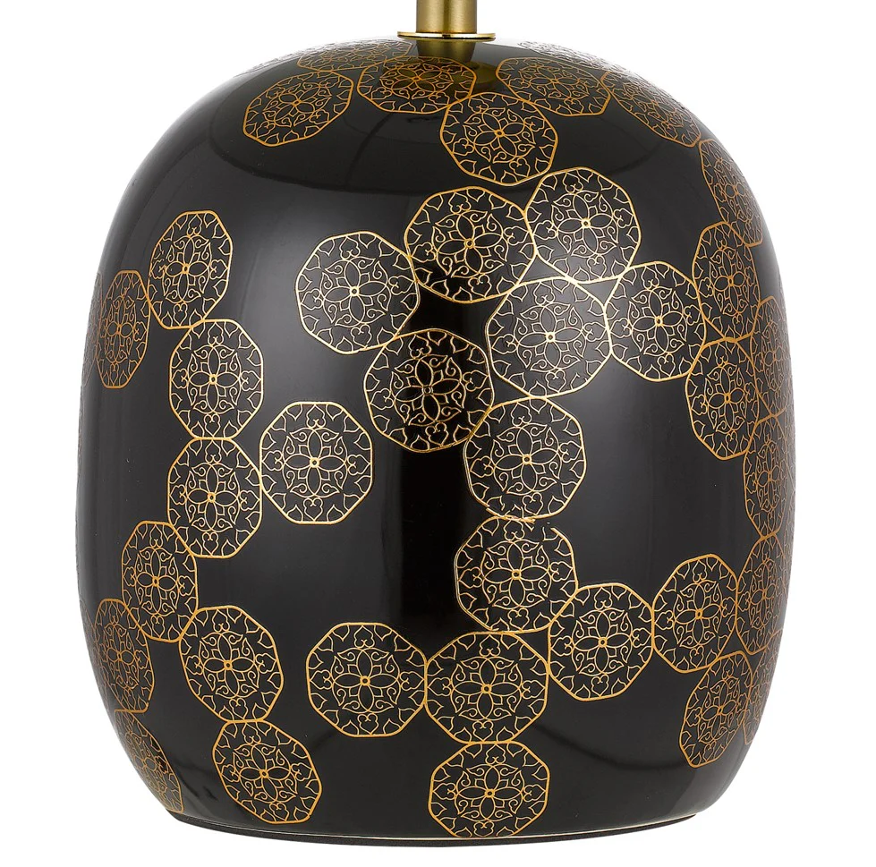 Telbix Wishes Ceramic Table Lamp Black - Image 2