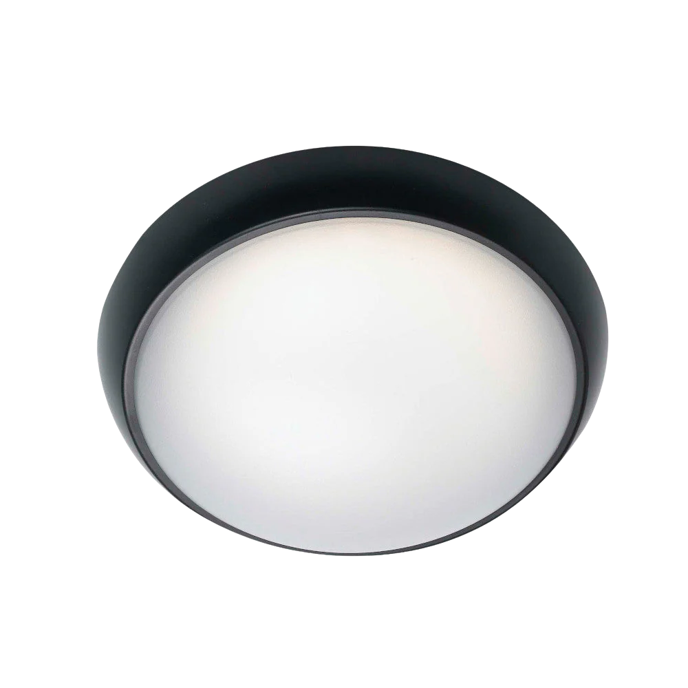 Telbix Wynn 8W Led Round Bunker Black