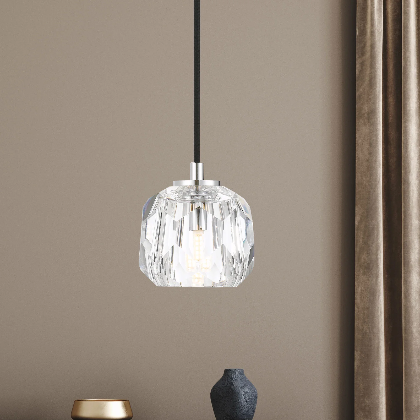 Telbix Zaha 1 Pendant Chrome - Image 2