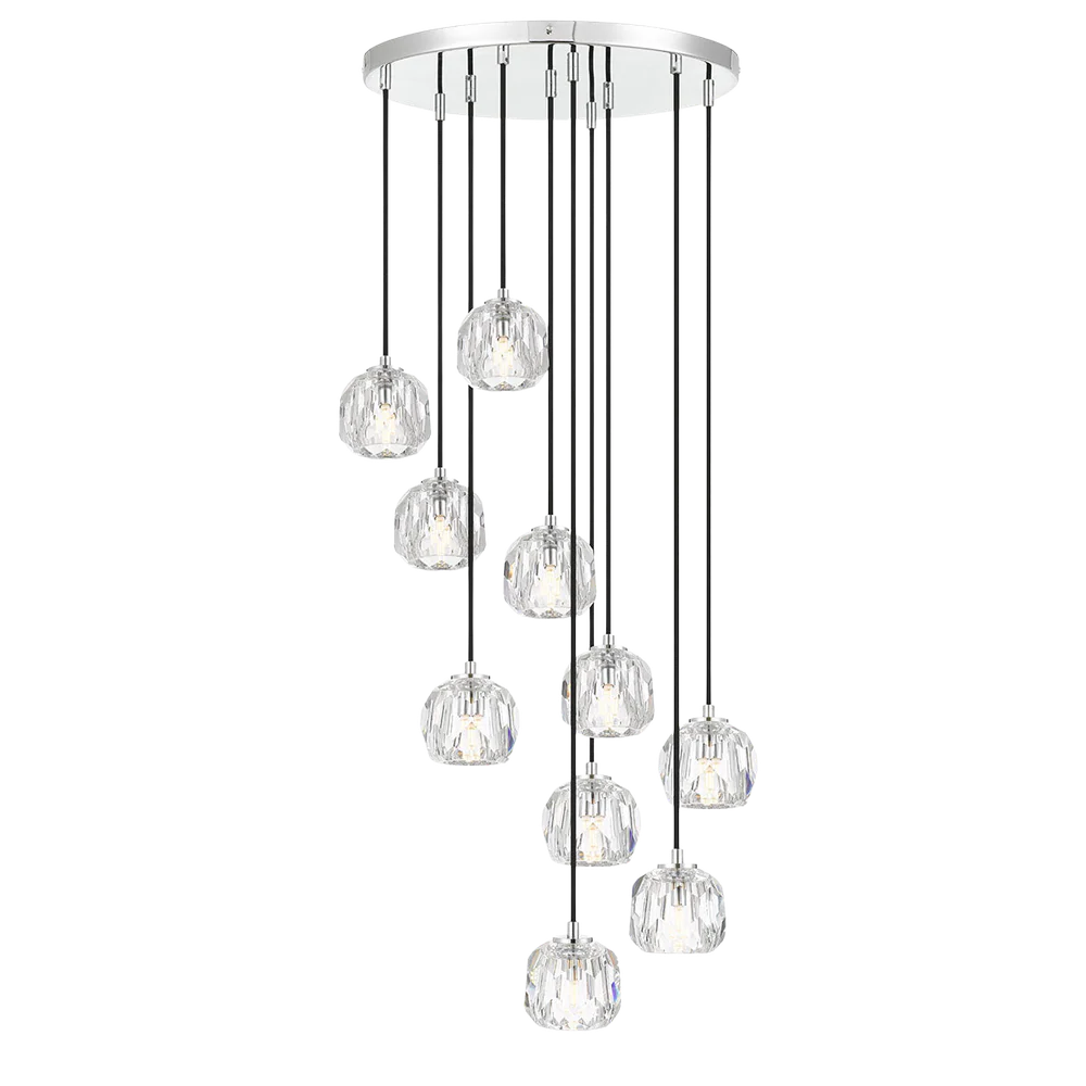 Telbix Zaha 10 Pendant Chrome