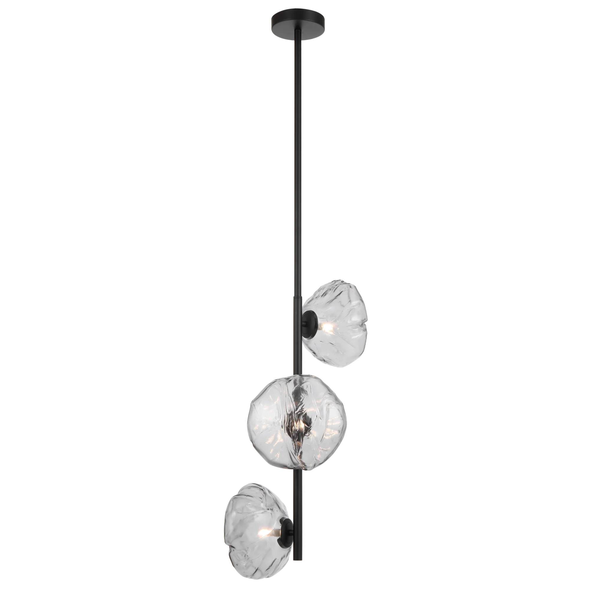 Telbix Zecca 3 Light Vertical Pendant Black Smoke - Image 4