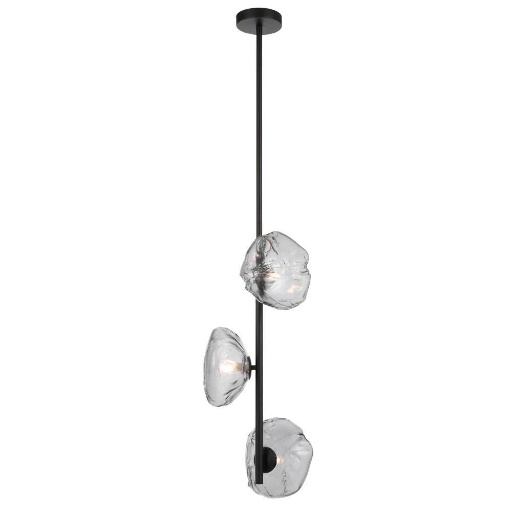 Telbix Zecca 3 Light Vertical Pendant Black Smoke - Image 7