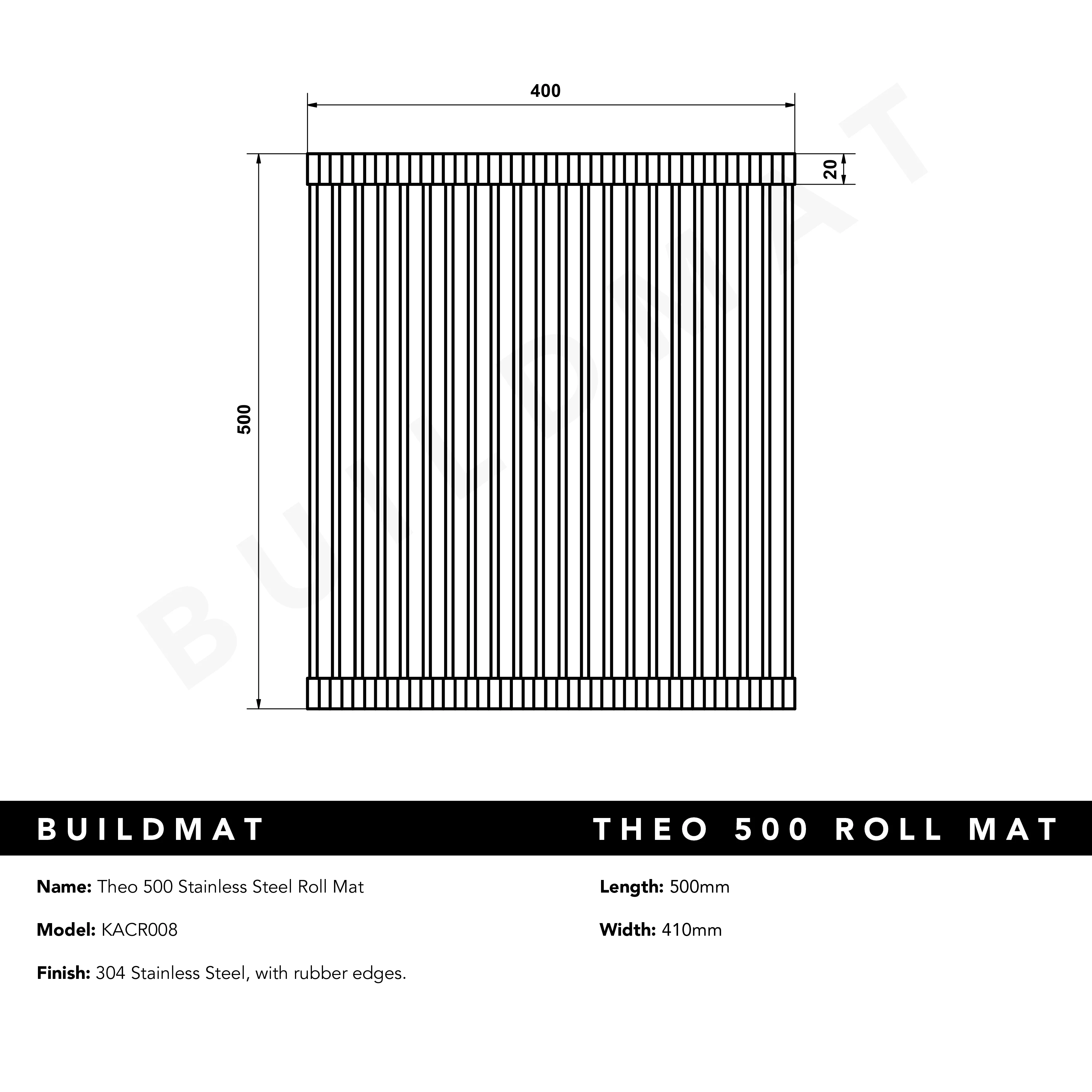 Alma Theo 500 Stainless Steel Roll Mat - Image 7