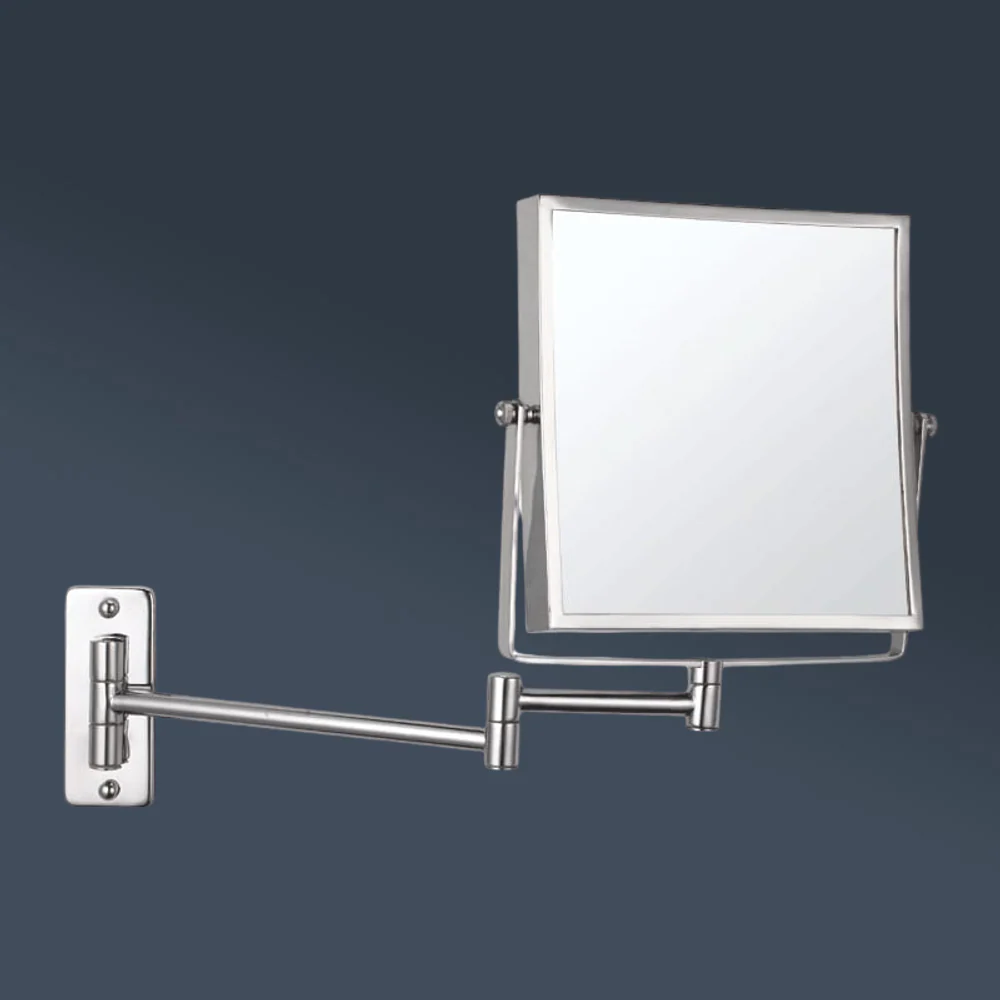 Thermogroup Ablaze 1 & 5x Magnification Wall Mounted Shaving Square Mirror 200mm Chrome - Image 2