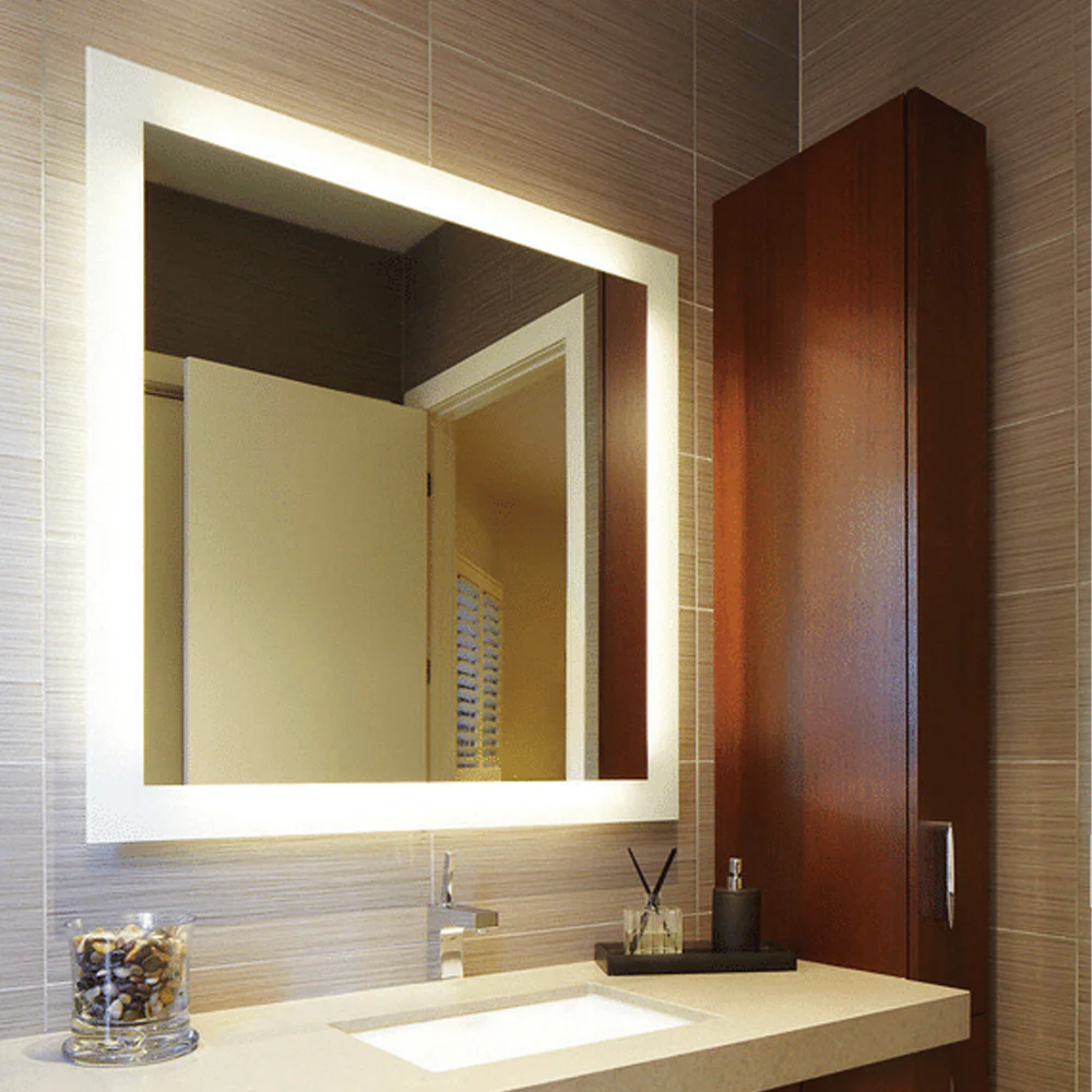 Thermogroup Ablaze Backlit Square Mirror Without Border Cool 900x900x45mm 83Watts - Image 2