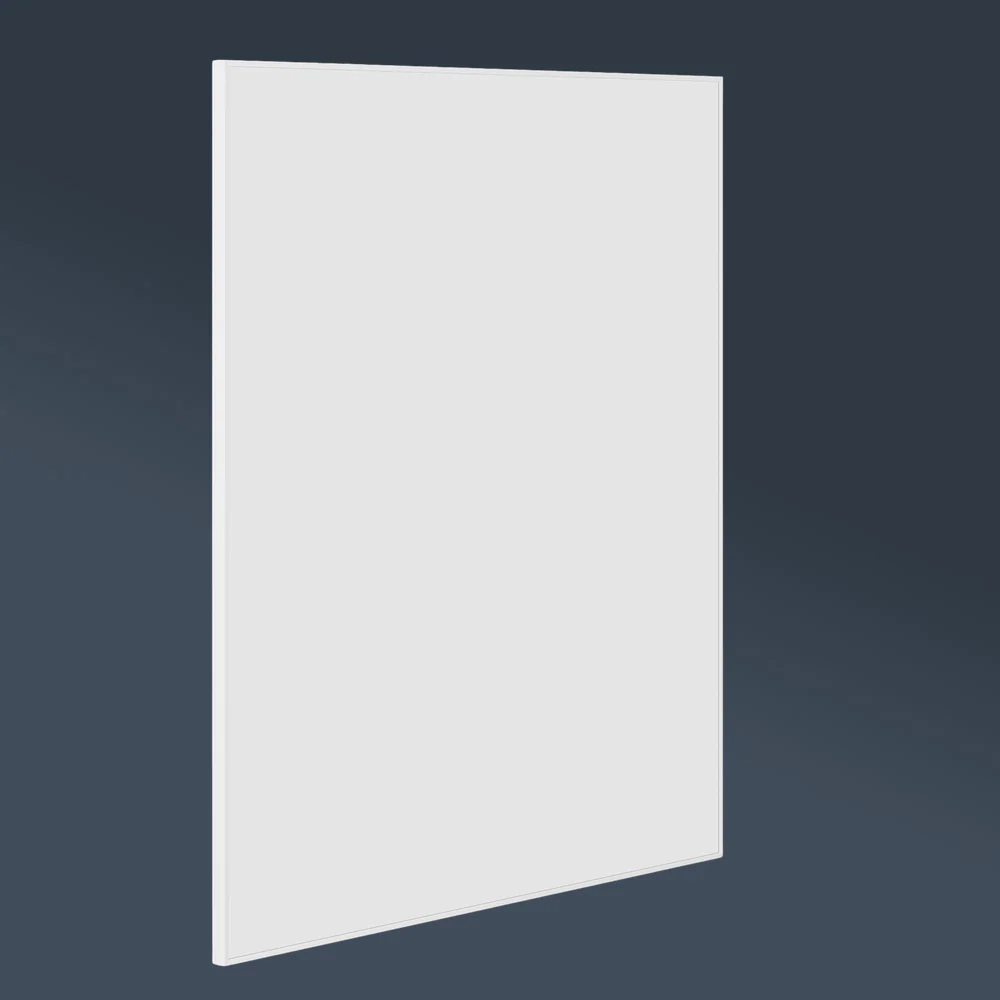 Thermogroup Ablaze Carson Rectangle Framed Mirror 900x750mm White - Image 2