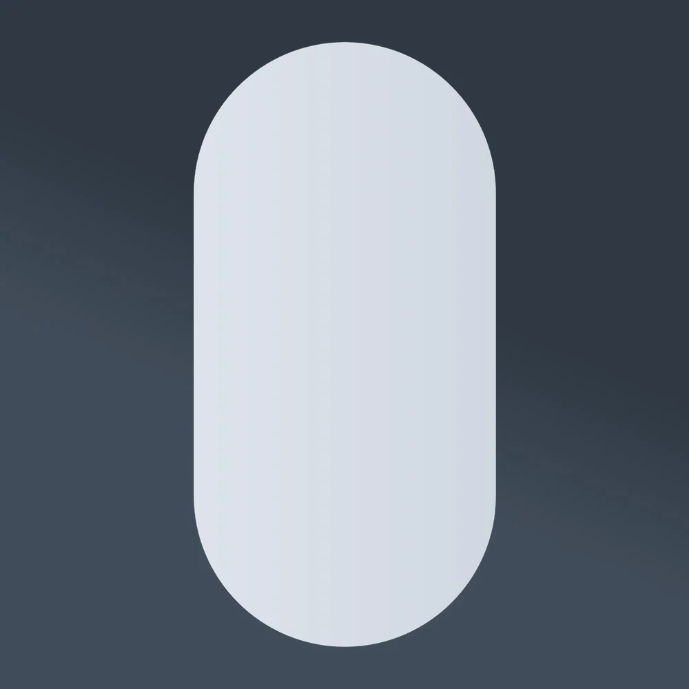 Thermogroup Ablaze Duke Polished Edge Pill Mirror 600x1200mm with Demister - Image 2