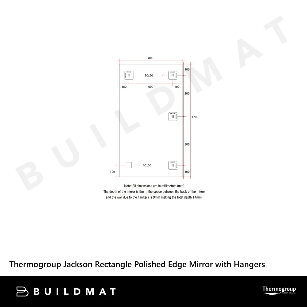 Thermogroup Ablaze Jackson Rectangle Polished Edge Mirror 1200x800mm - Image 5