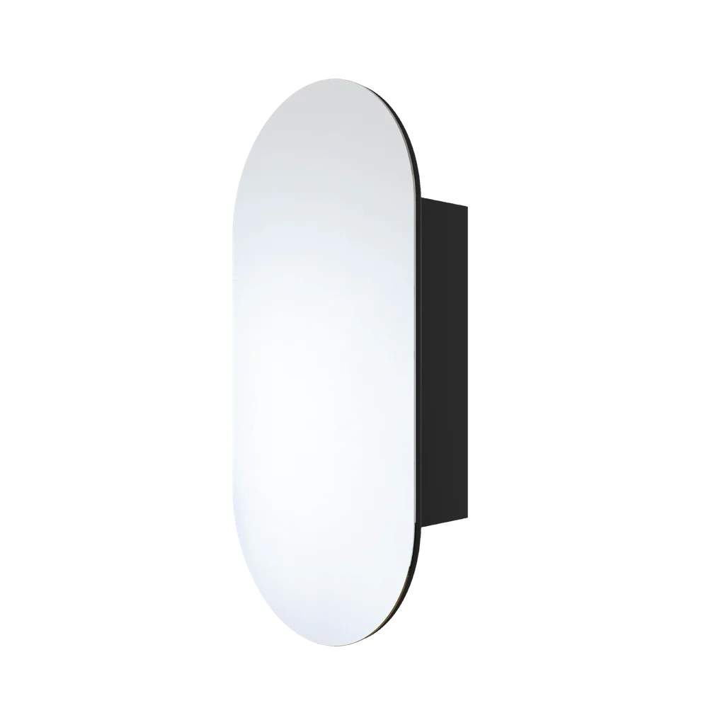 Thermogroup Ablaze Lincoln Pill Mirror Cabinet 500x1000x150mm Black
