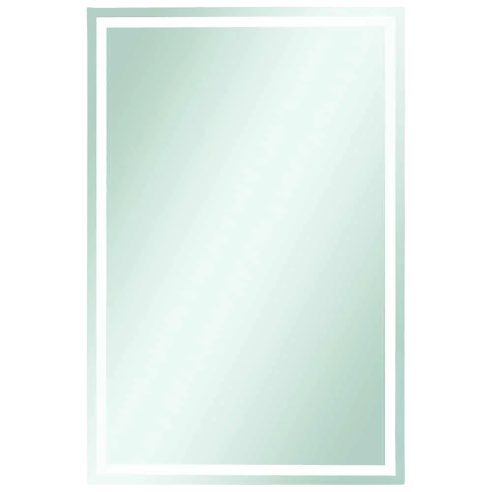 Thermogroup Ablaze Sierra Rectangle Polished Edge Mirror with Sandblasted Border 1500x900mm with Hangers