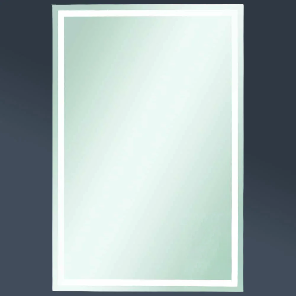 Thermogroup Ablaze Sierra Rectangle Polished Edge Mirror with Sandblasted Border 1500x900mm with Hangers and Demister - Image 2
