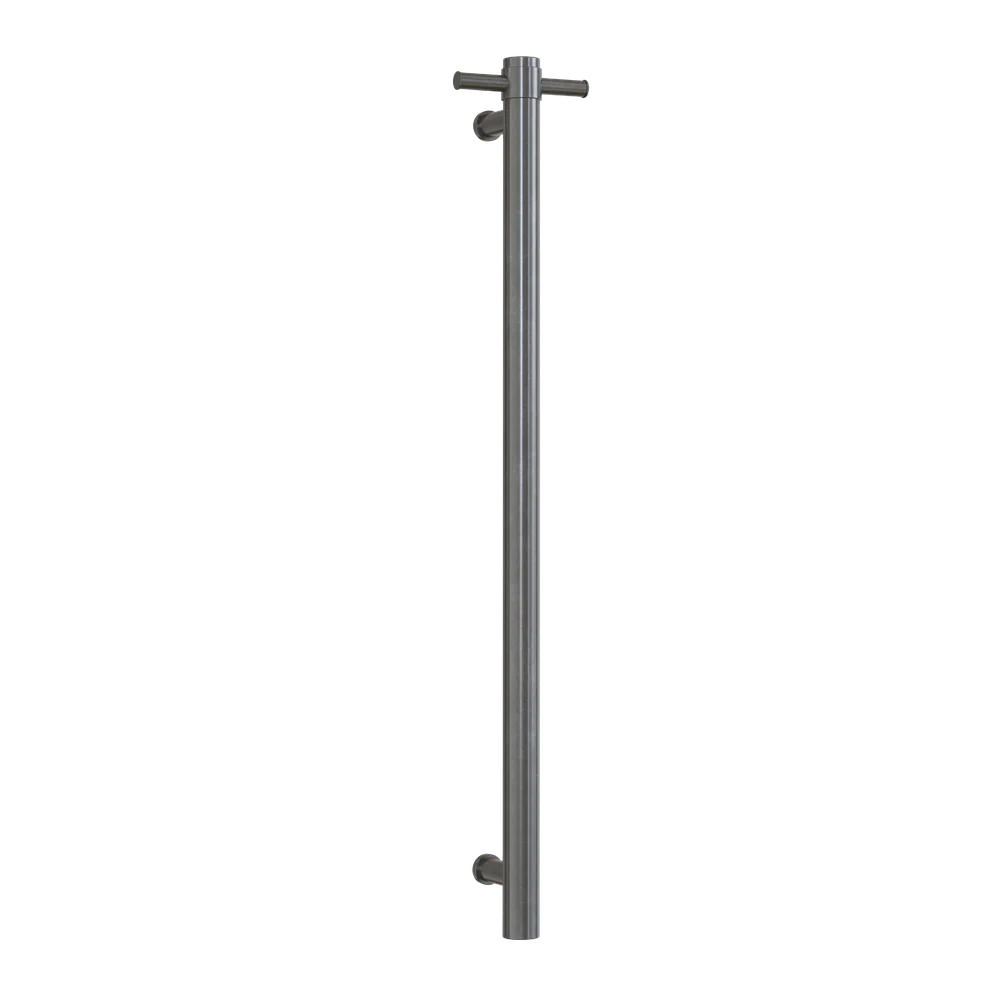 Thermogroup Round 12Volt Vertical Single 22Watts Heated Rail Brushed Gunmetal - Image 3