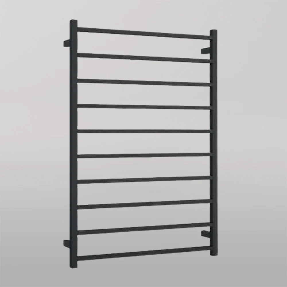 Thermogroup Square Ladder Heated Towel Rail 800mm Matte Black - Image 2