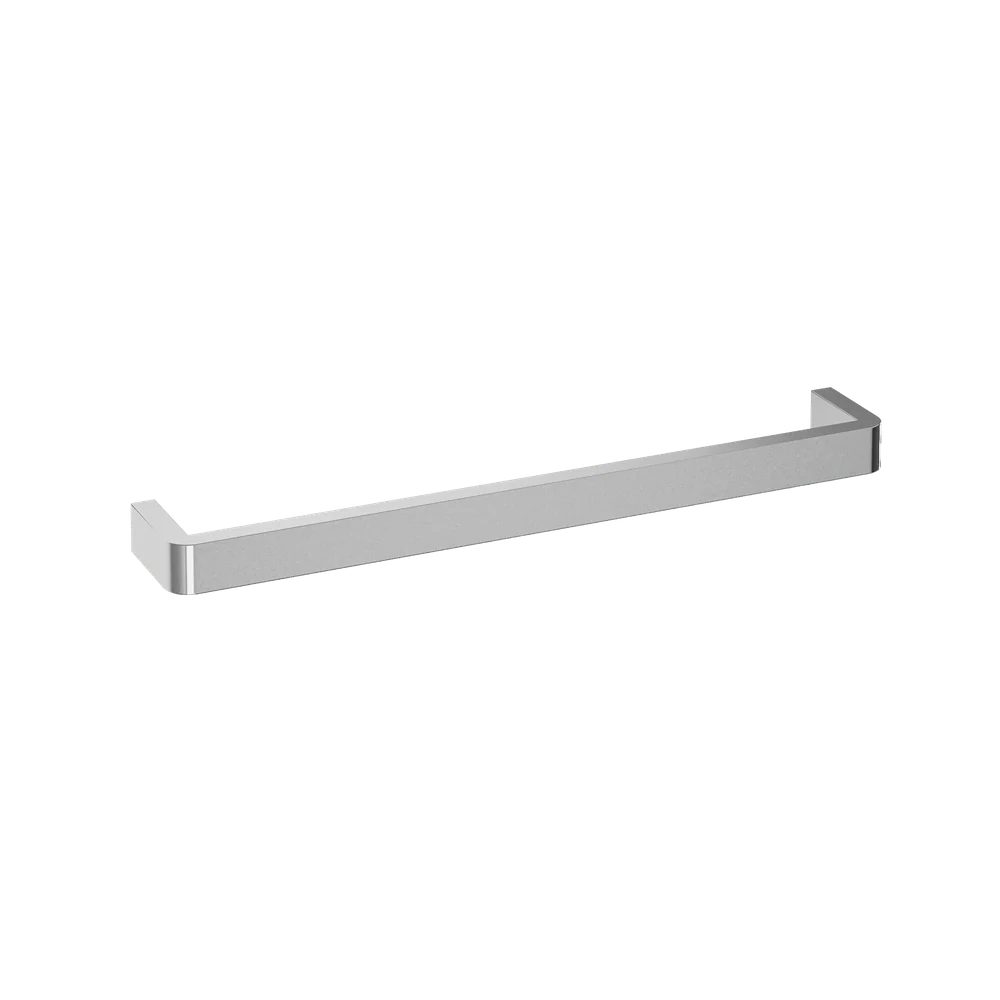 Thermogroup Square Single Bar Heated Rail with Curved Corners Polished Stainless Steel