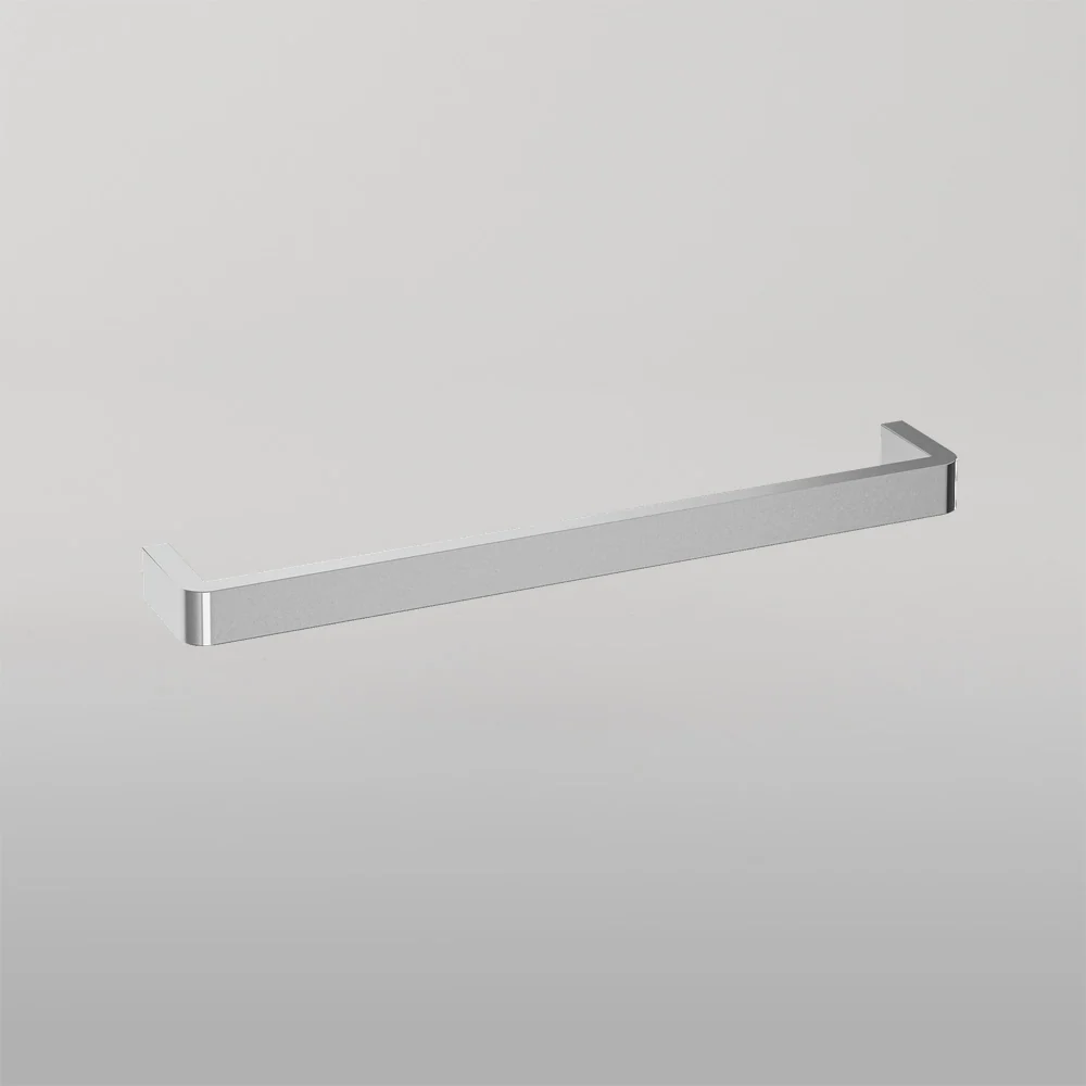 Thermogroup Square Single Bar Heated Rail with Curved Corners Polished Stainless Steel - Image 2