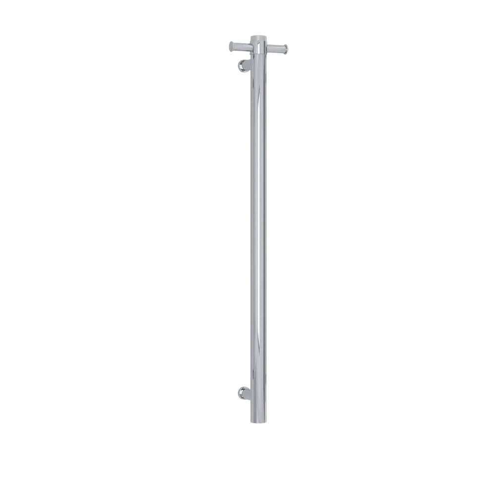 Thermogroup Straight Round 12V Vertical Single Heated Towel Rail Polished Stainless Steel - Image 3