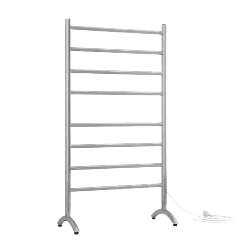 Thermogroup Straight Round Free-Standing Heated Towel Rail Polished Stainless Steel - Image 3
