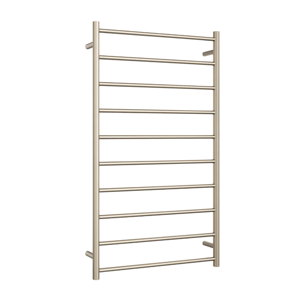 Thermogroup Straight Round Heated Ladder Rail Brushed Nickel