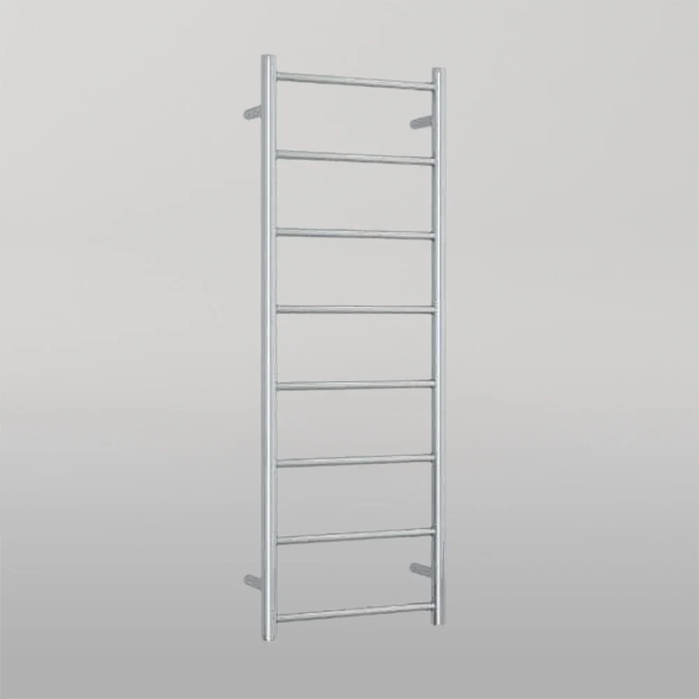 Thermogroup Straight Round Stainless Ladder Heated Towel Rail Polished Stainless Steel - Image 2
