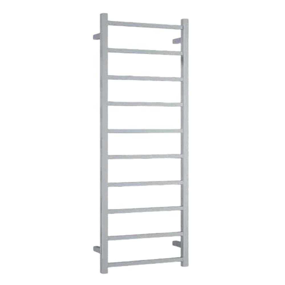 Thermogroup Straight Square Ladder Heated Towel Rail 450mm Polished Stainless Steel