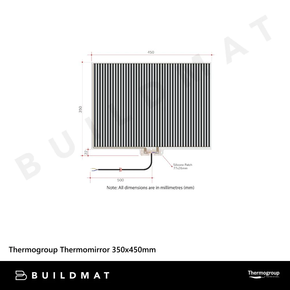 Thermogroup Thermomirror Demister Pad 350x450mm 38W - Image 4
