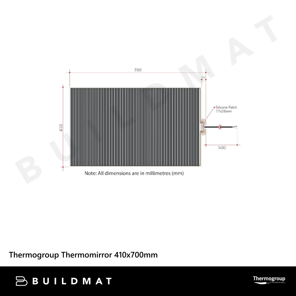 Thermogroup Thermomirror Demister Pad 410x700mm 60W - Image 4