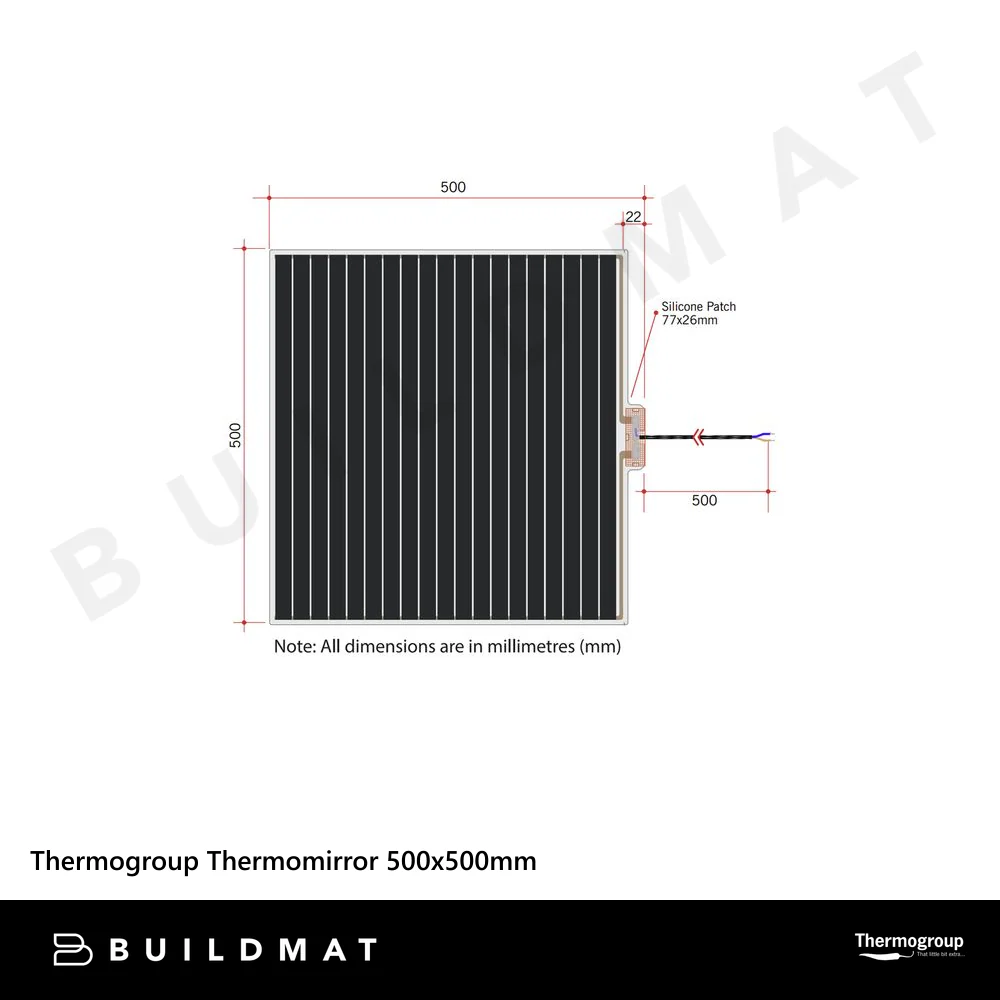 Thermogroup Thermomirror Demister Pad 500x500mm 55W - Image 4