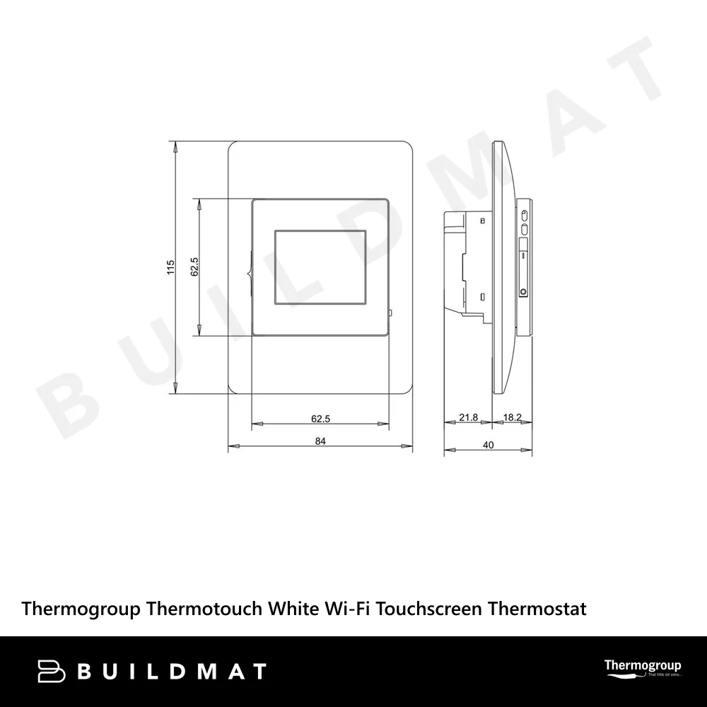 Thermogroup Thermotouch White Wi-Fi Touchscreen Thermostat 16A Max Load - Image 4