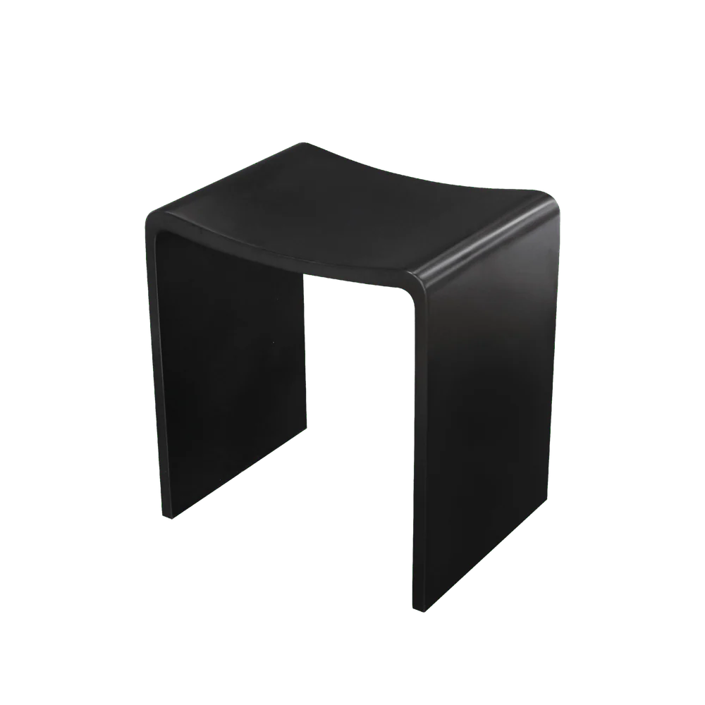 Thermogroup Willow Shower Stool 400x300mm Black - Image 3
