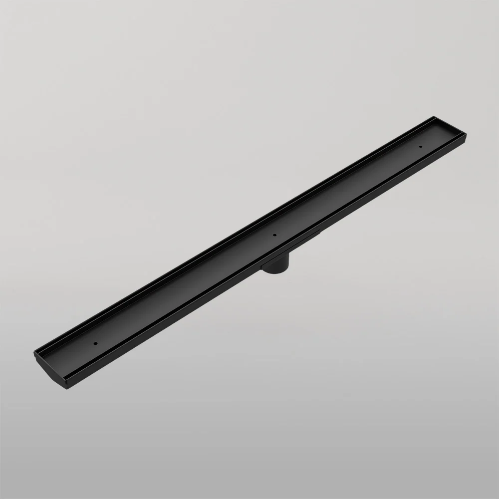 Nero Tile Insert V Channel 900x82mm Floor Grate 50mm Outlet Matte Black - Image 2