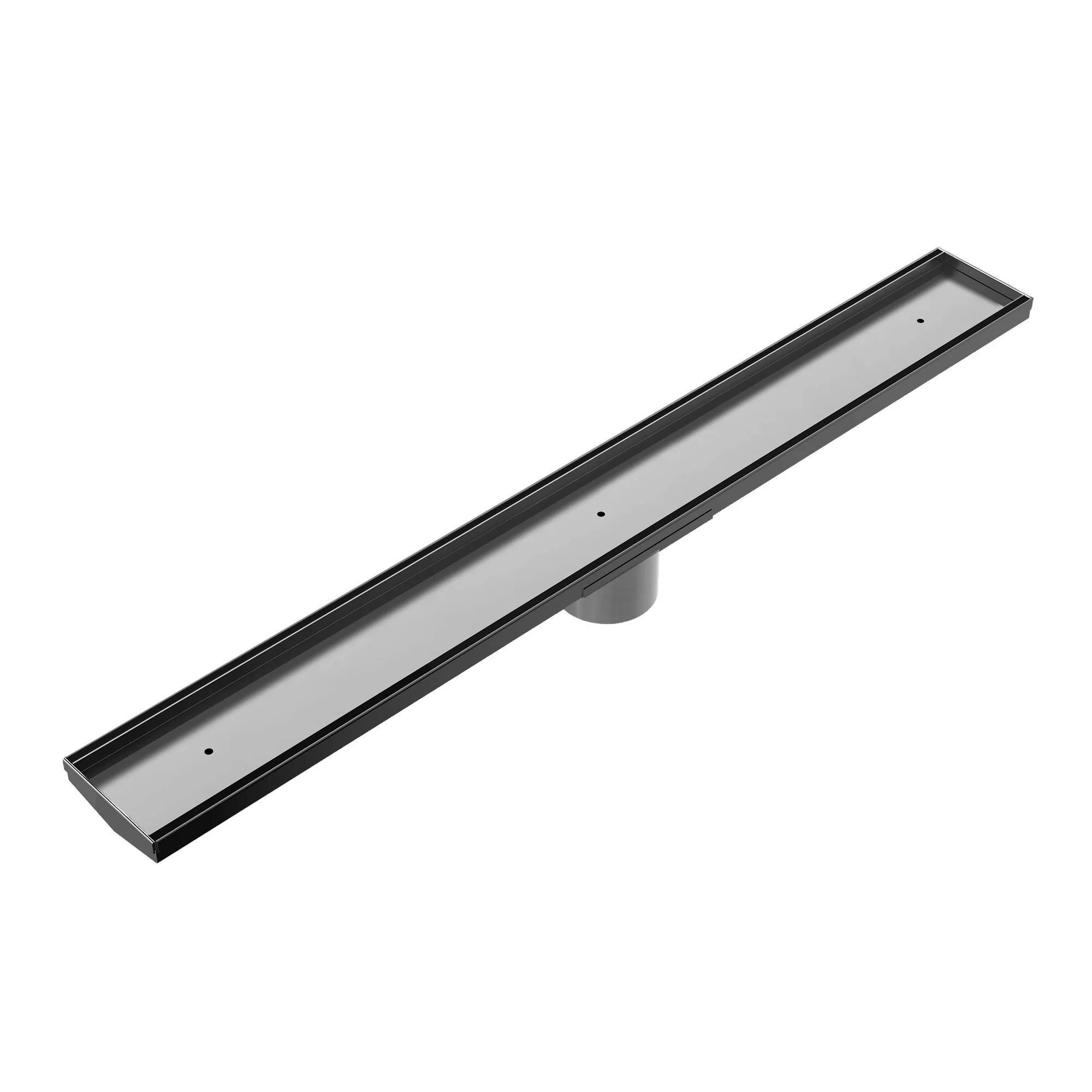 Nero Tile Insert V Channel 900x106mm Floor Grate 90mm Outlet Gunmetal - Image 2