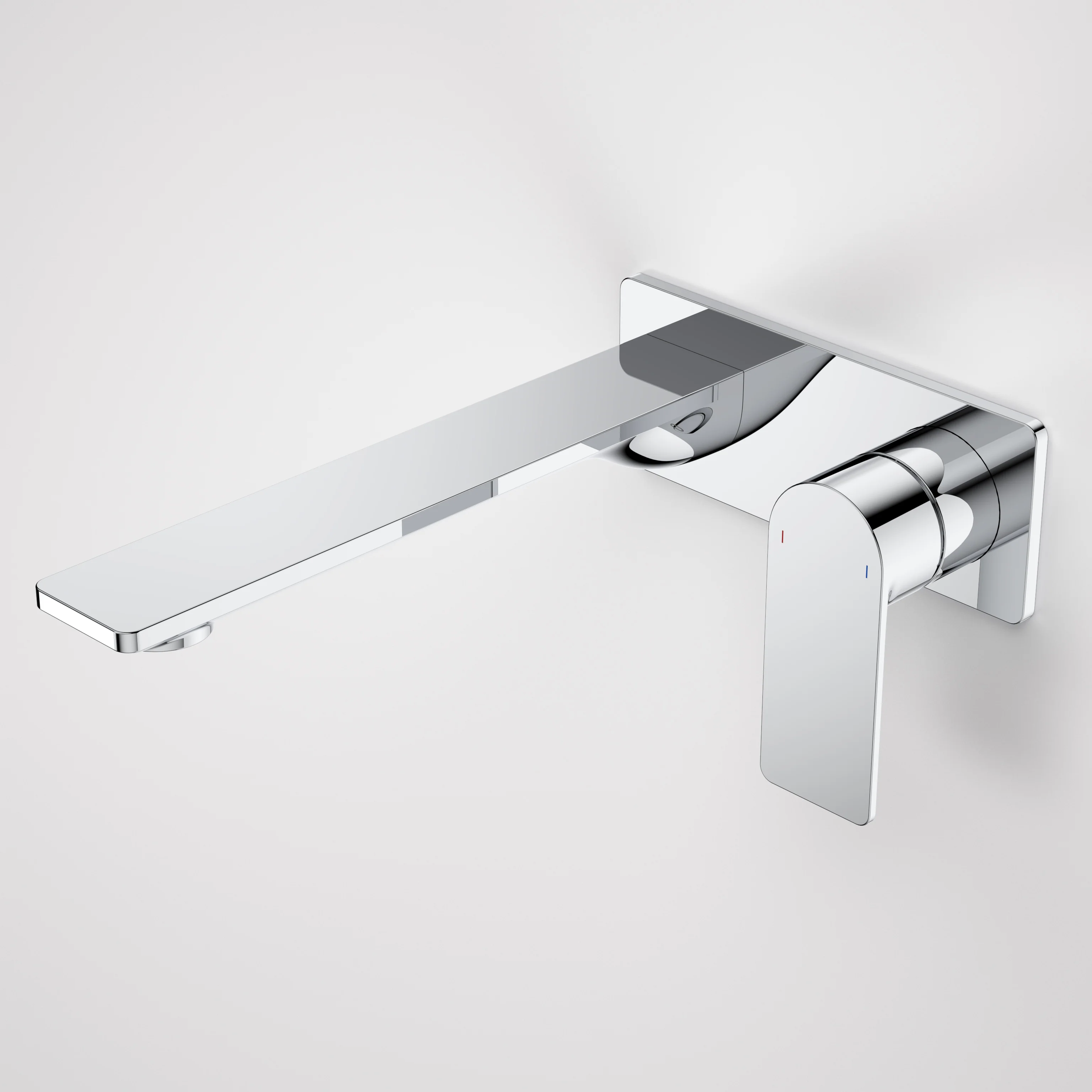 Caroma Urbane II 220mm Wall Basin/Bath Mixer Rectangular Cover Plate Lead Free Chrome - Image 2