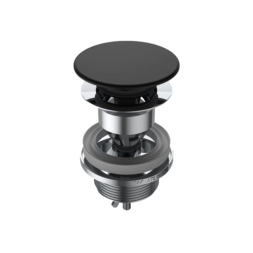Caroma Urbane II Basin Dome Pop-Up Plug & Waste Matte Black - Image 3