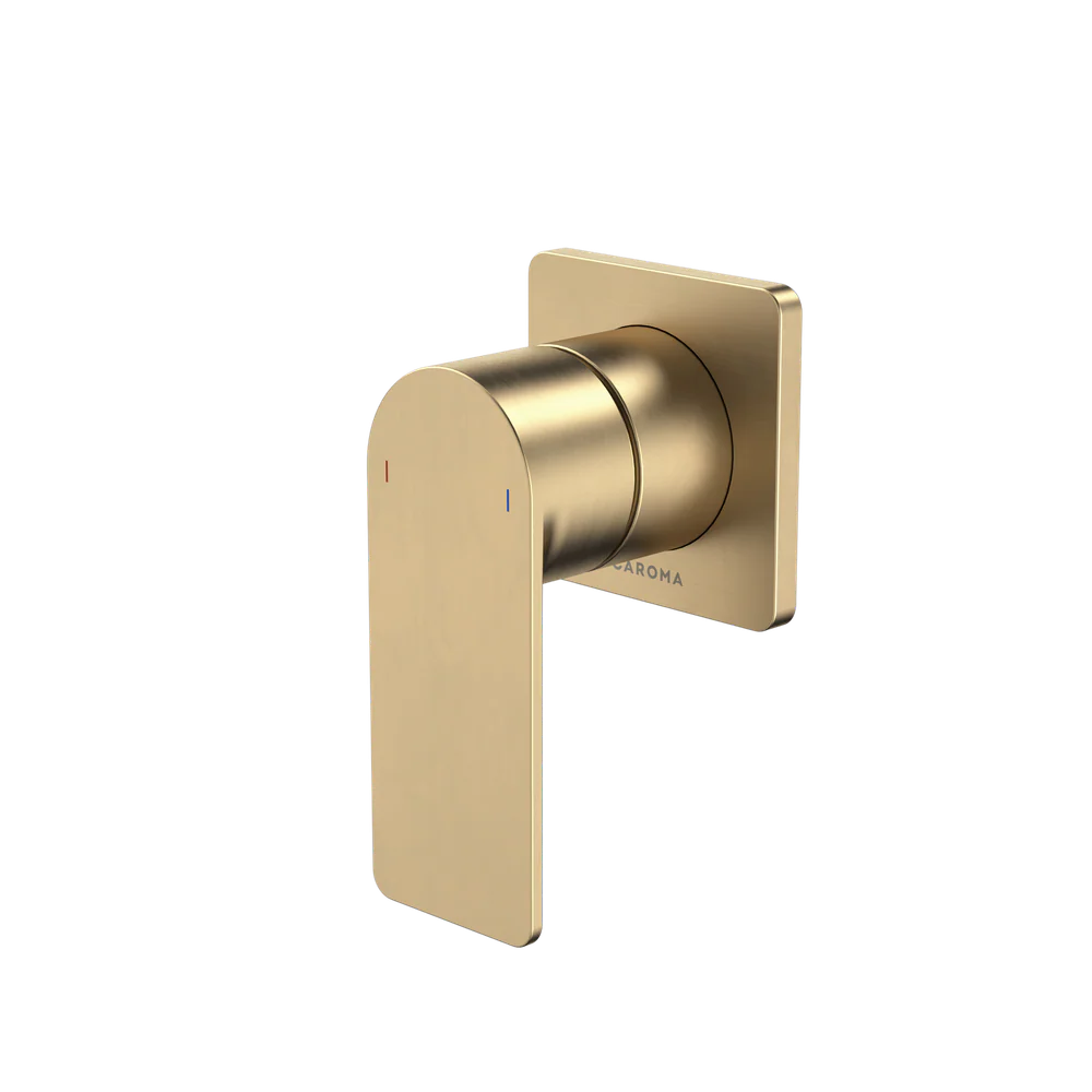 Caroma Urbane II Bath/Shower Mixer Square Cover Plate Brushed Brass - Image 3