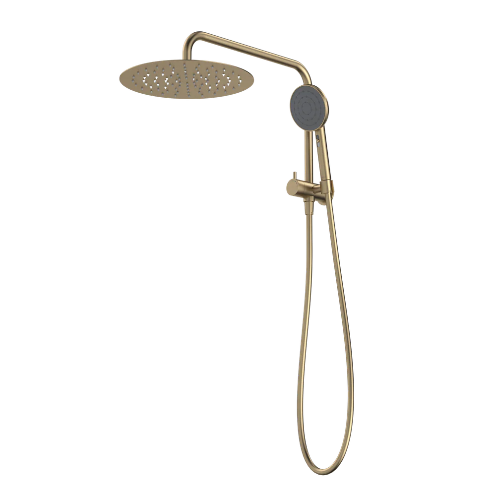 Caroma Urbane II Compact Twin Shower Brushed Brass - Image 3